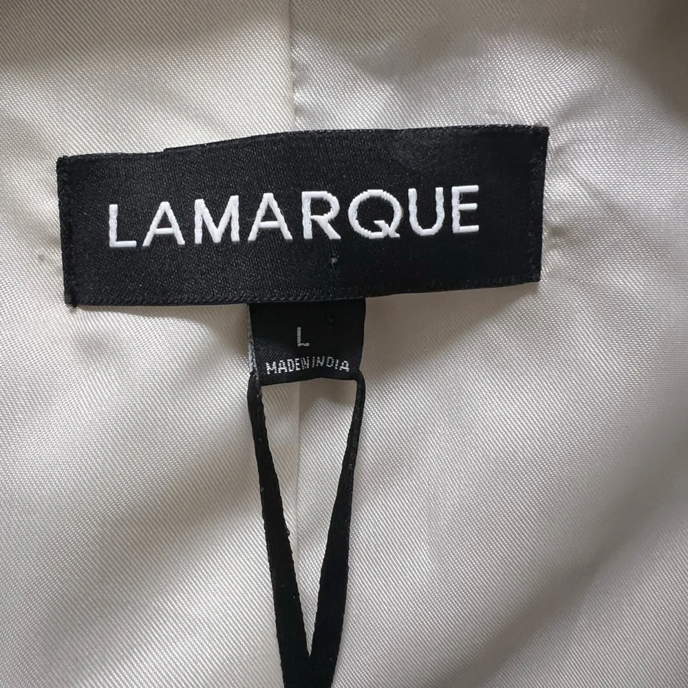 NWT Lamarque 100% Leather Vest in Cream